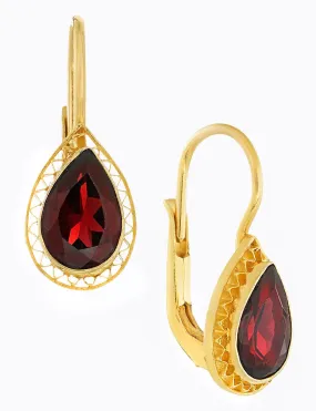 Duchess Of Marlborough Garnet Earrings