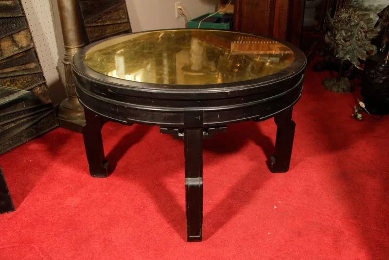 Eglomise Top Coffee Table Art Deco Era