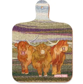 Emma Ball 'Highland Coos' Mini Chopping Board