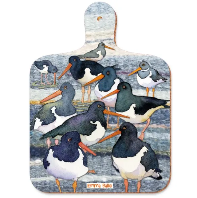 Emma Ball 'Oystercatchers' Mini Chopping Board