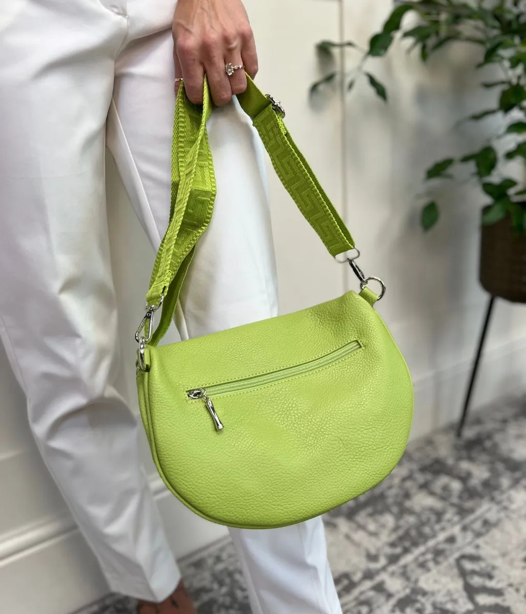 Green Soft Half Moon Bag