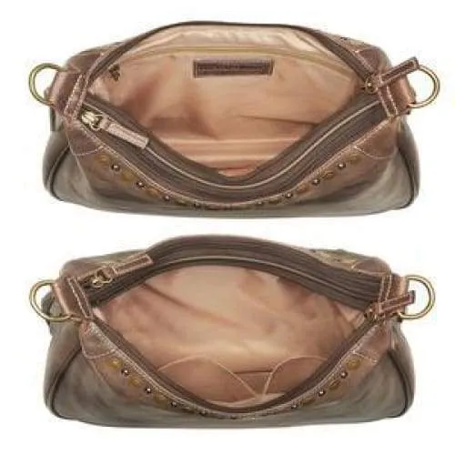 GTM Original RFID Lined Distressed Leather Hobo Concealed Carry Purse