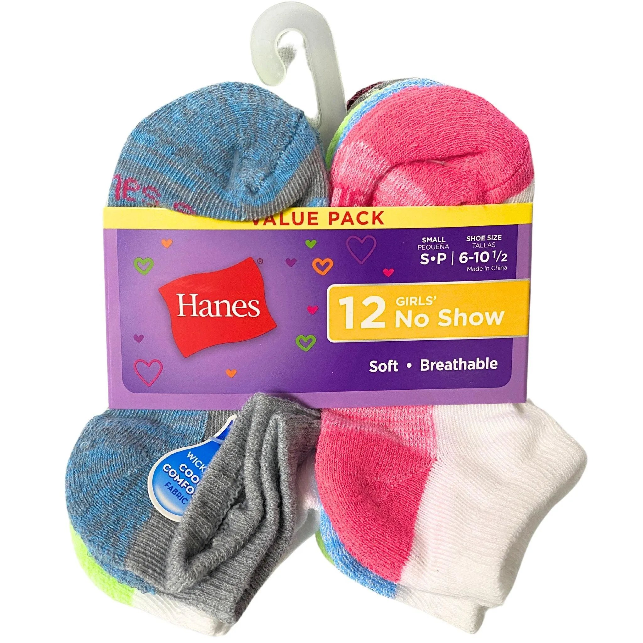 Hanes Girls'  (12 Pairs / pk - 24 Packs/Case)