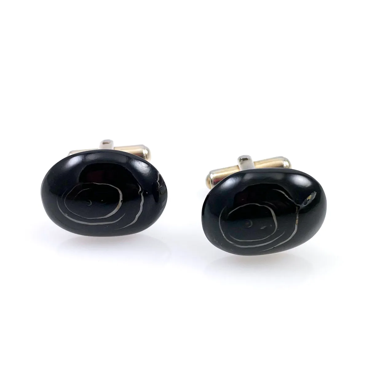 Hawaiian Black Coral Cufflinks 1950's