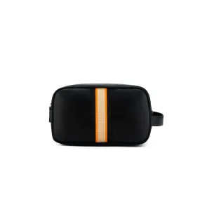 Hugo  Wash Bag Black & Orange Stripe