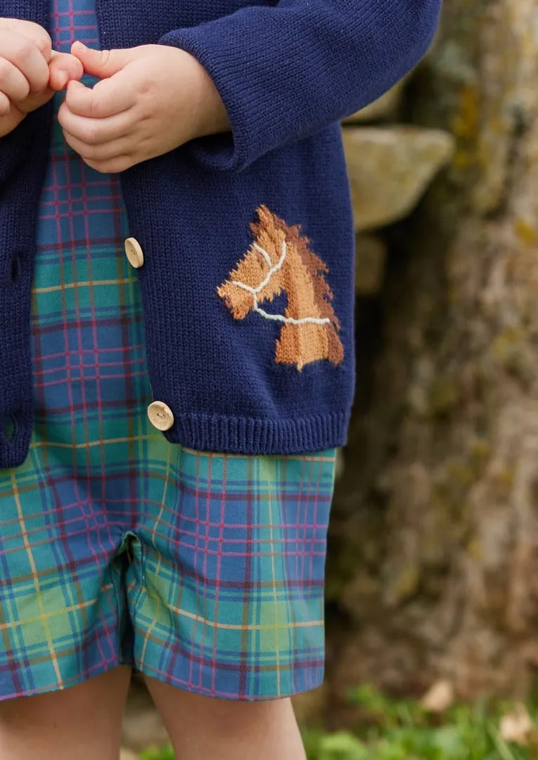 Intarsia Cardigan - Horse