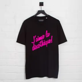 J'aime Discotheque Magenta - Tshirt - Black