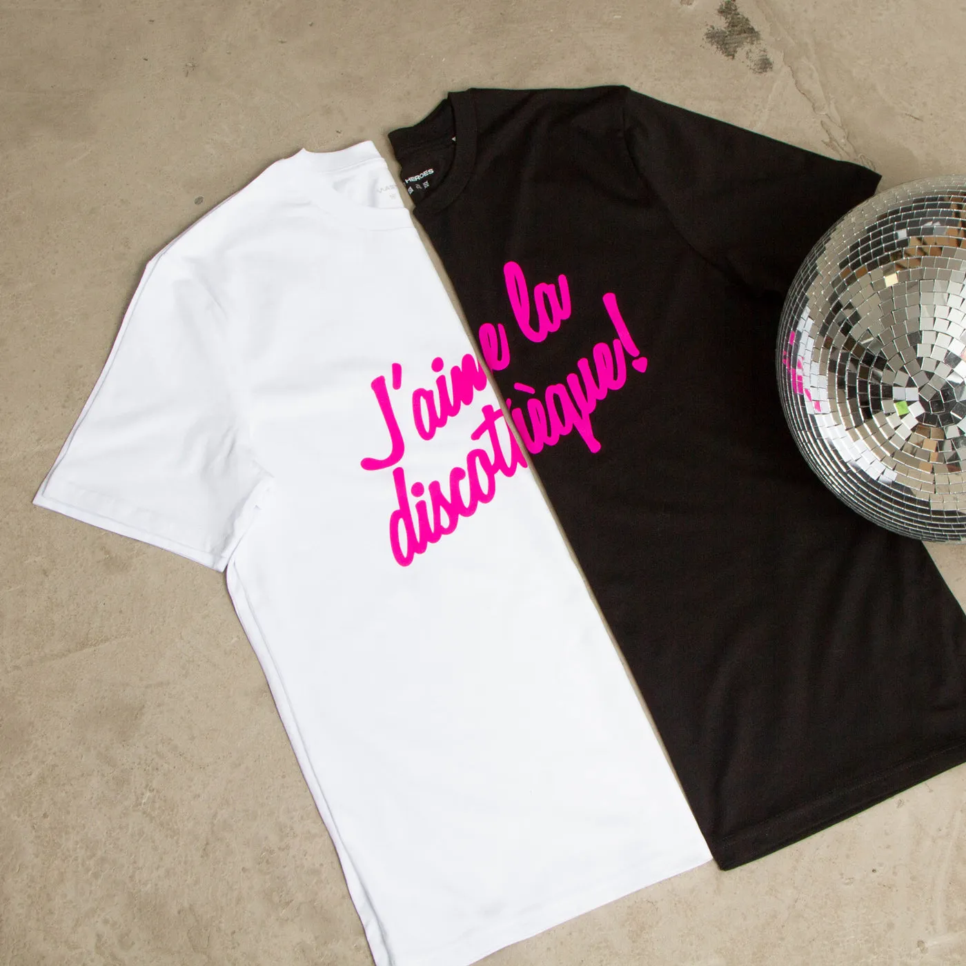 J'aime Discotheque Magenta - Tshirt - Black