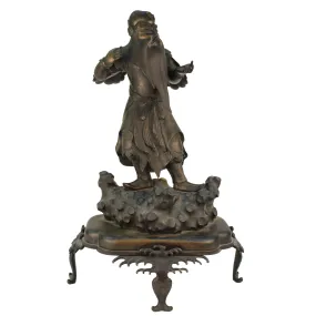 Japanese Meiji Bronze Guardian of the Sea