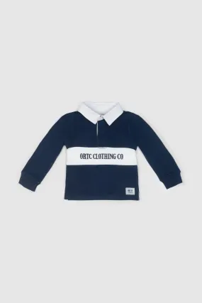 Jnr Classic Logo Rugby Jumper Navy