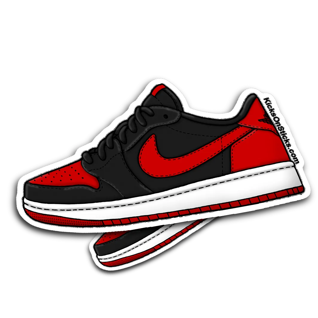 Jordan 1 Low "Bred" Sneaker Sticker