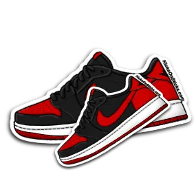 Jordan 1 Low "Bred" Sneaker Sticker