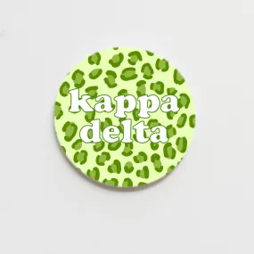 Kappa Delta Cheetah Greek Button - 3.00 inch