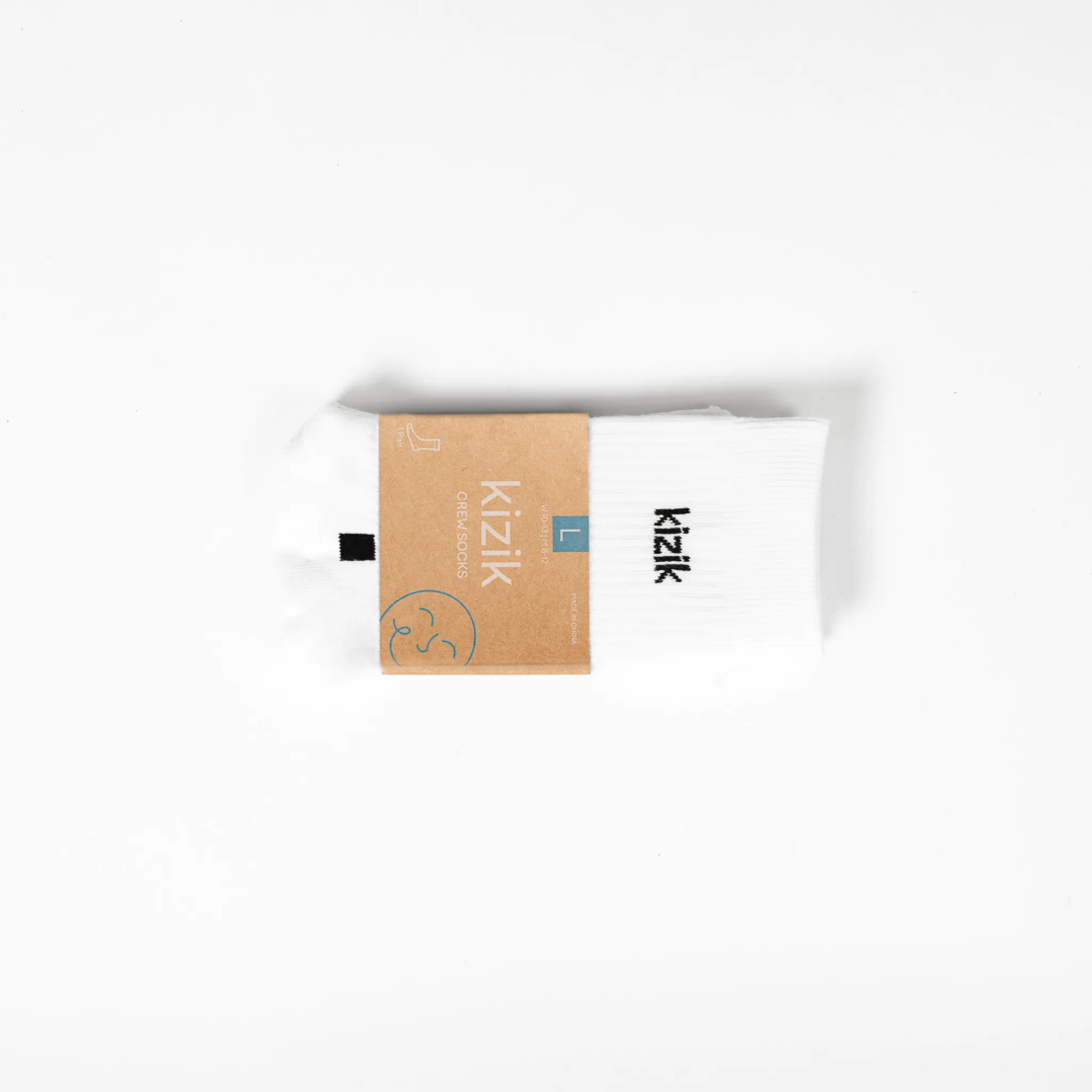 Kizik Crew Socks - White