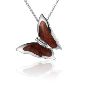 Koa Wood Butterfly Pendant