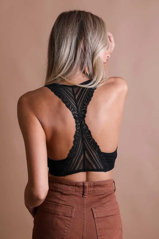 LACE RACERBACK BRALETTE