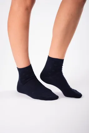 Ladies' 2-Pack Micro Crew Length Bamboo Socks - Navy