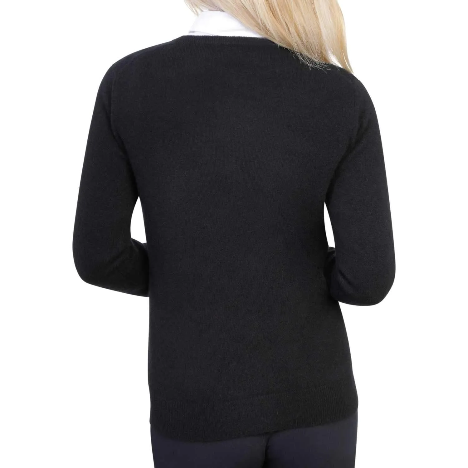 Ladies Cashmere V Neck Sweater