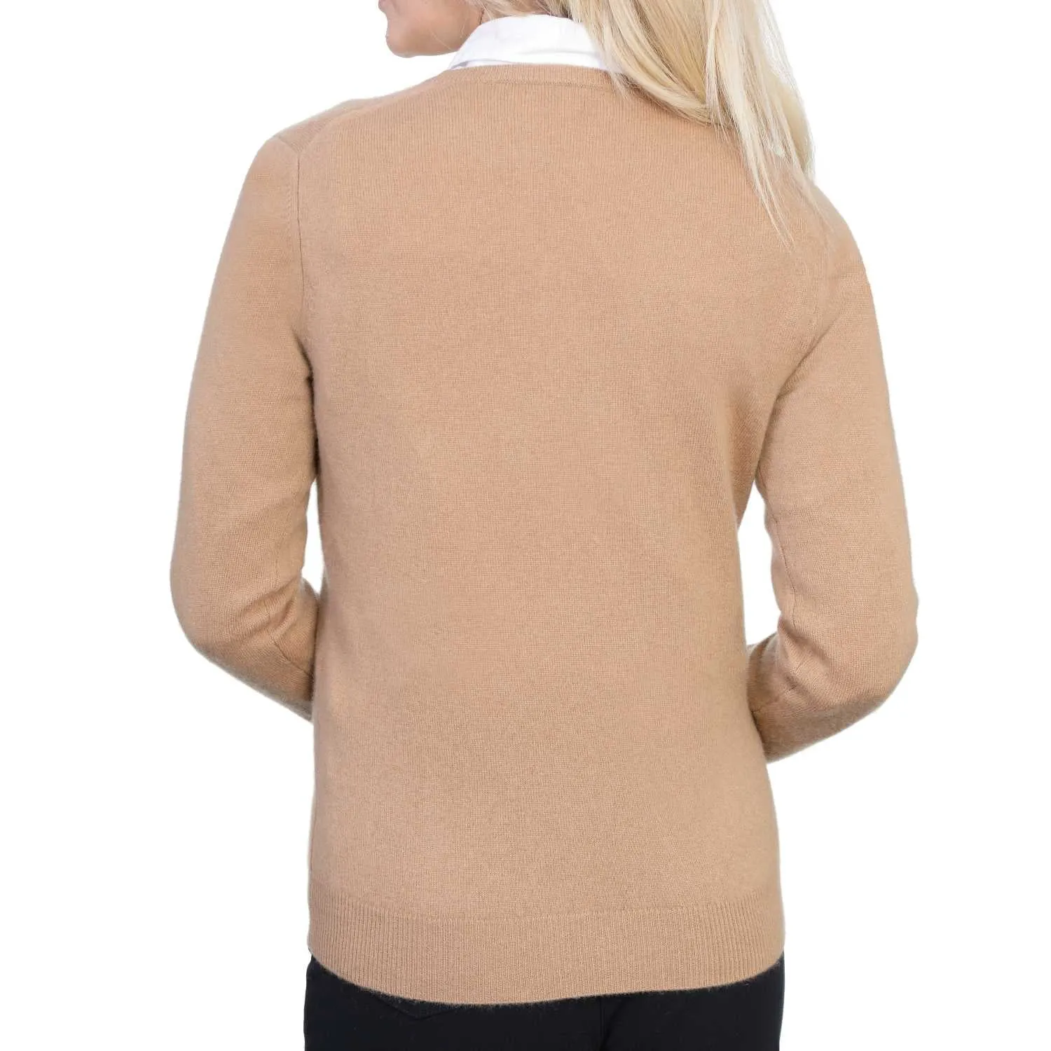 Ladies Cashmere V Neck Sweater