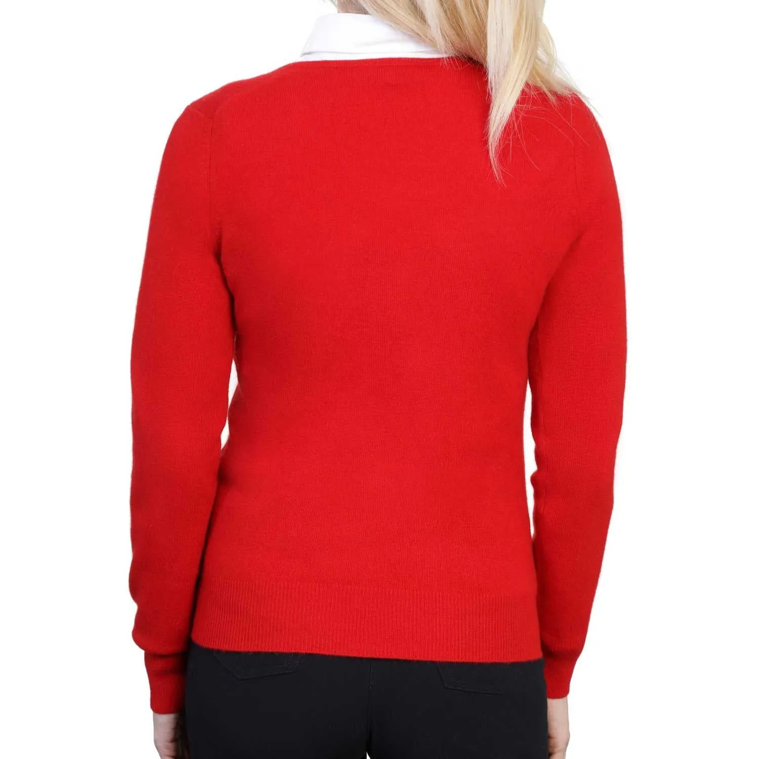 Ladies Cashmere V Neck Sweater