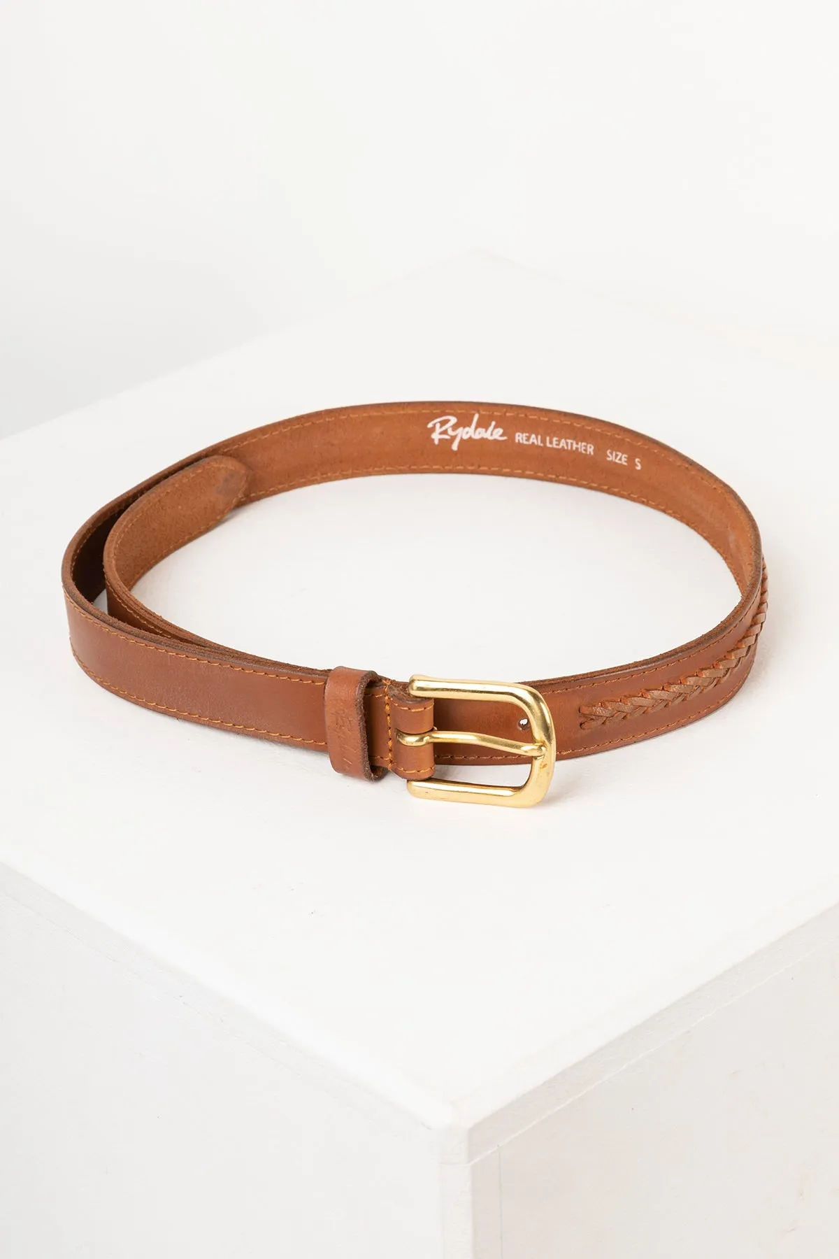 Ladies Plaited Leather Belt