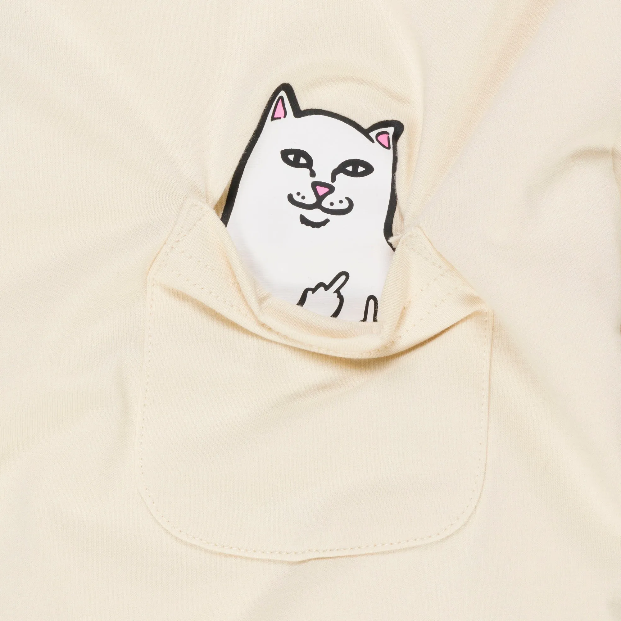 Lord Nermal Cropped Long Sleeve Pocket Tee (Natural)