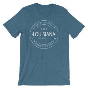 Louisiana - Short-Sleeve Unisex T-Shirt - Latitude & Longitude