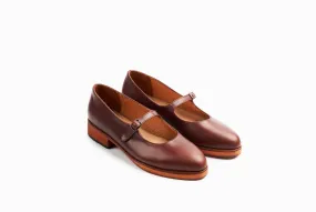 Mary Jane Flats - Chestnut Brown