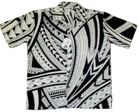 Men’s Tribal White Aloha Shirt