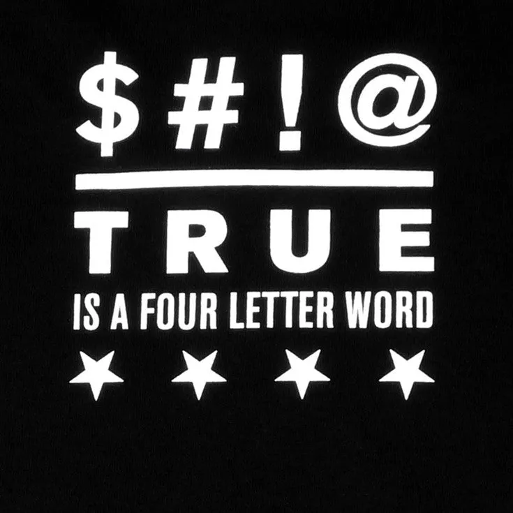 Mens True Four Letter Word Coaches Jacket Black