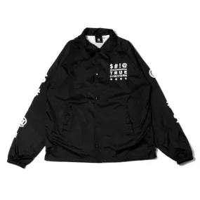 Mens True Four Letter Word Coaches Jacket Black