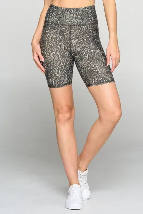 Molly - Lacey Croc Biker Shorts 7"