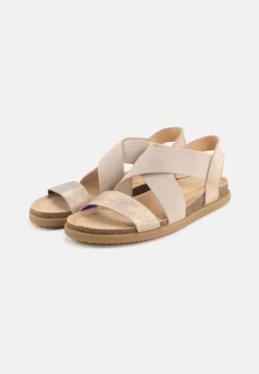 Mona Sandal Metallic Suede - Multicolor