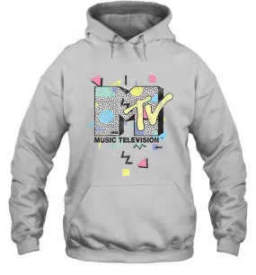 Mtv Retro Shape Design Logo Graphic Hoodie