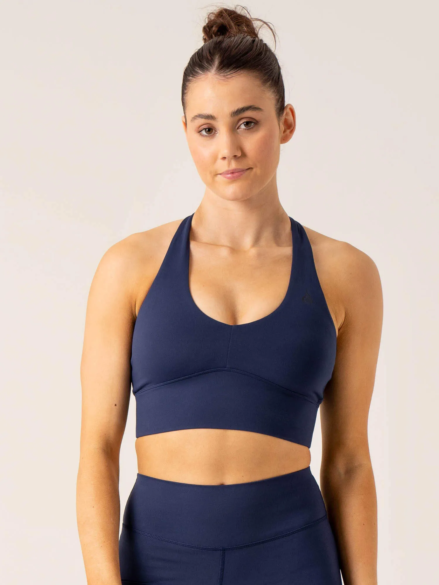 NKD Arch Halter Sports Bra - Navy