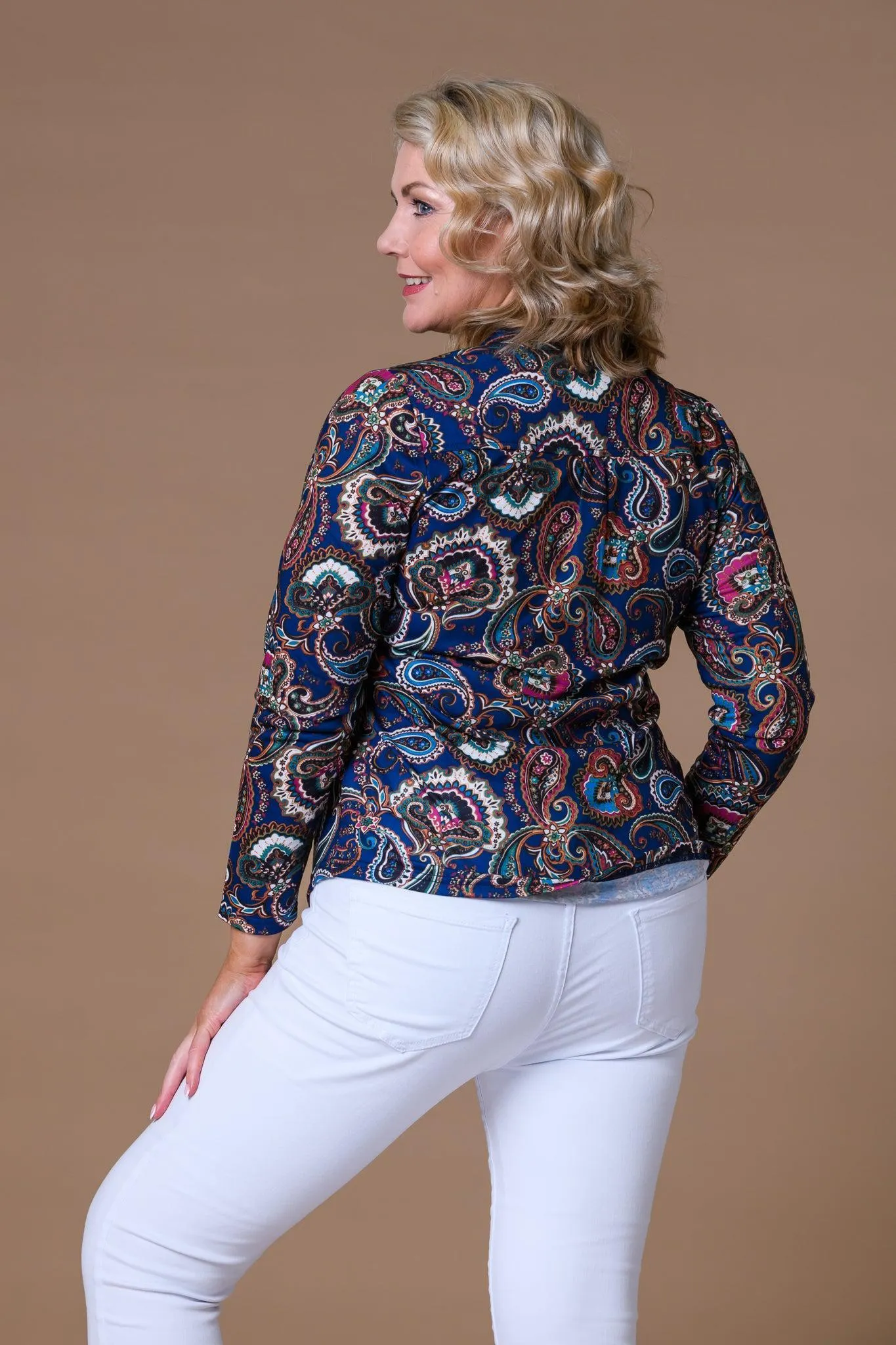 Paisley Print Nehru Top