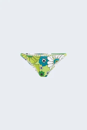 Pikes Floral Skinny Bikini Bottom | Final Sale - Green Multi