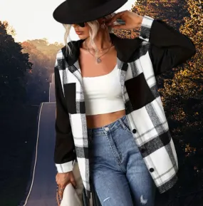 Plaid Hooded Jacket