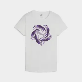 Puma Womens Essential Graphic Tee White/Purple _ 181240 _ White