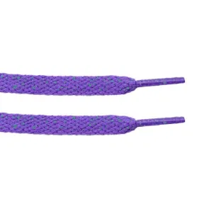 Purple/Teal Speckled Flat Laces