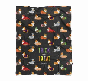 "Corgis in Costumes" Fleece Blanket | Halloween Collection