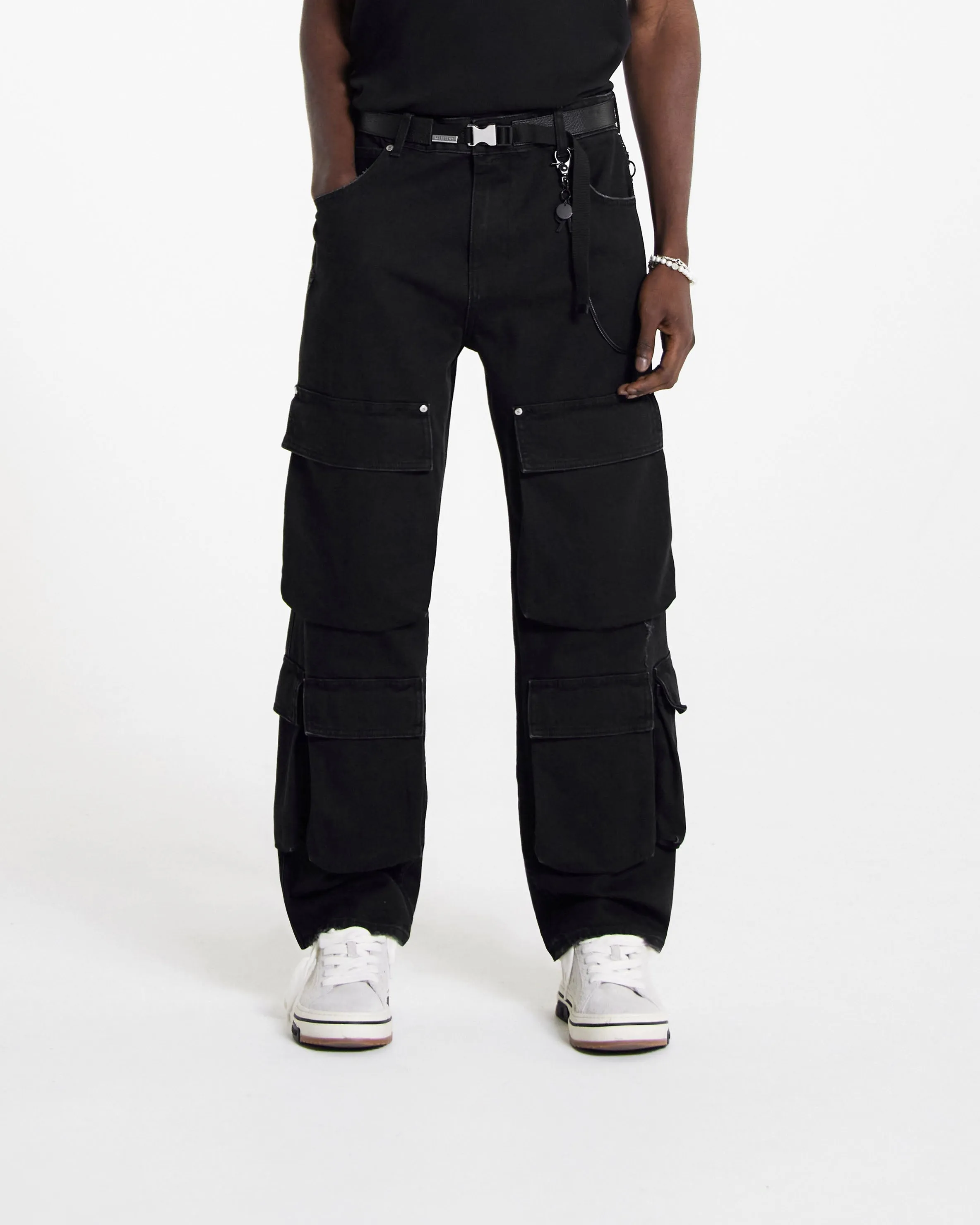 R3Ca Cargo Denim - Black