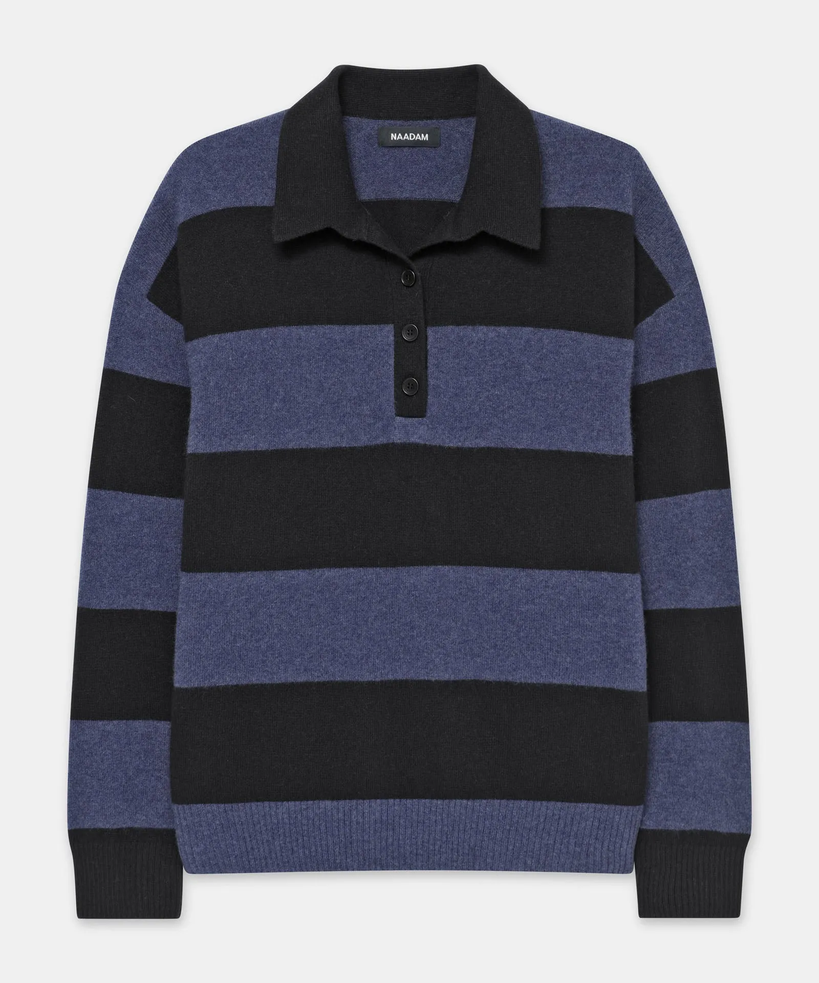 Recycled Cashmere Oversized Rugby Polo