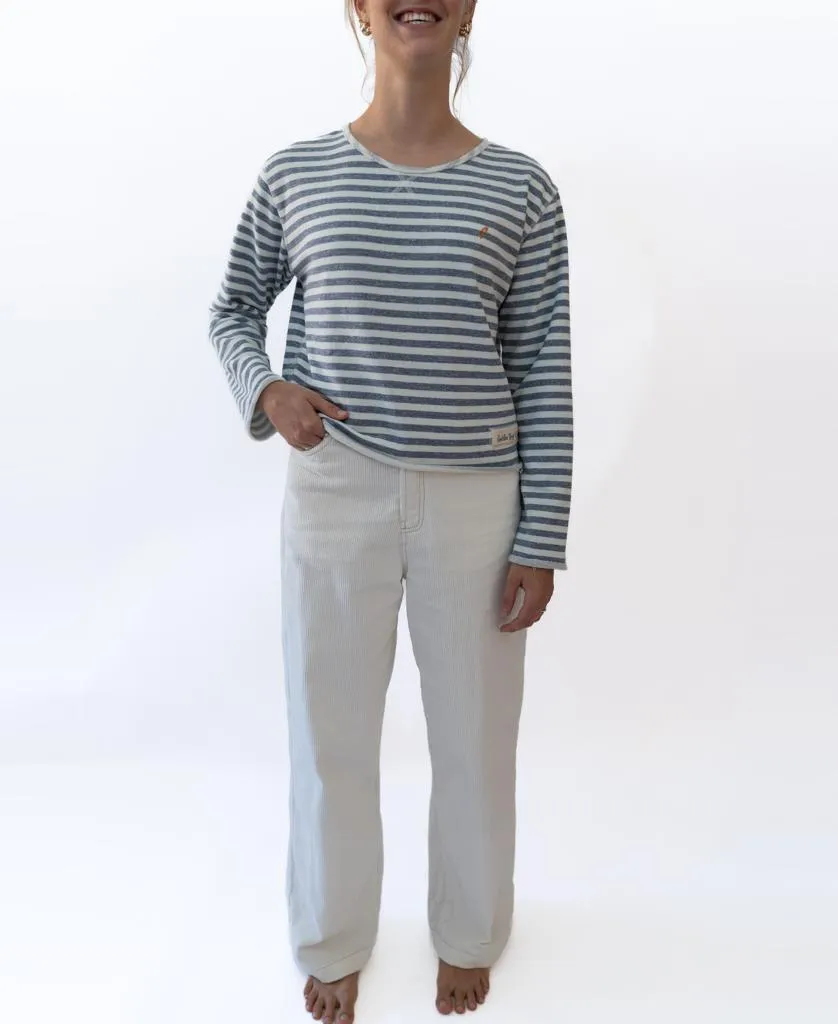 Rumer Rag Top | Petrol Stripe