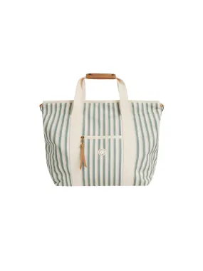 Rylee & Cru - Aqua Stripe Cooler Tote