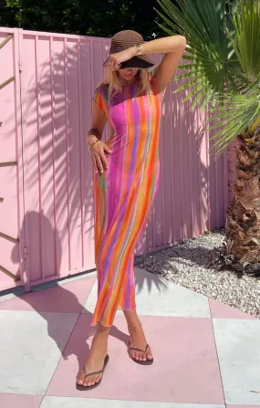 Show Me Your Mumu Molly Rainbow Midi Dress