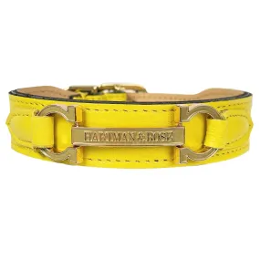 Signature Dog Collar in Canary Yellow & Gold