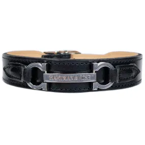 Signature Dog Collar in Jet Black & Nickel