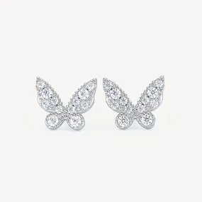 Silver Butterfly Earrings