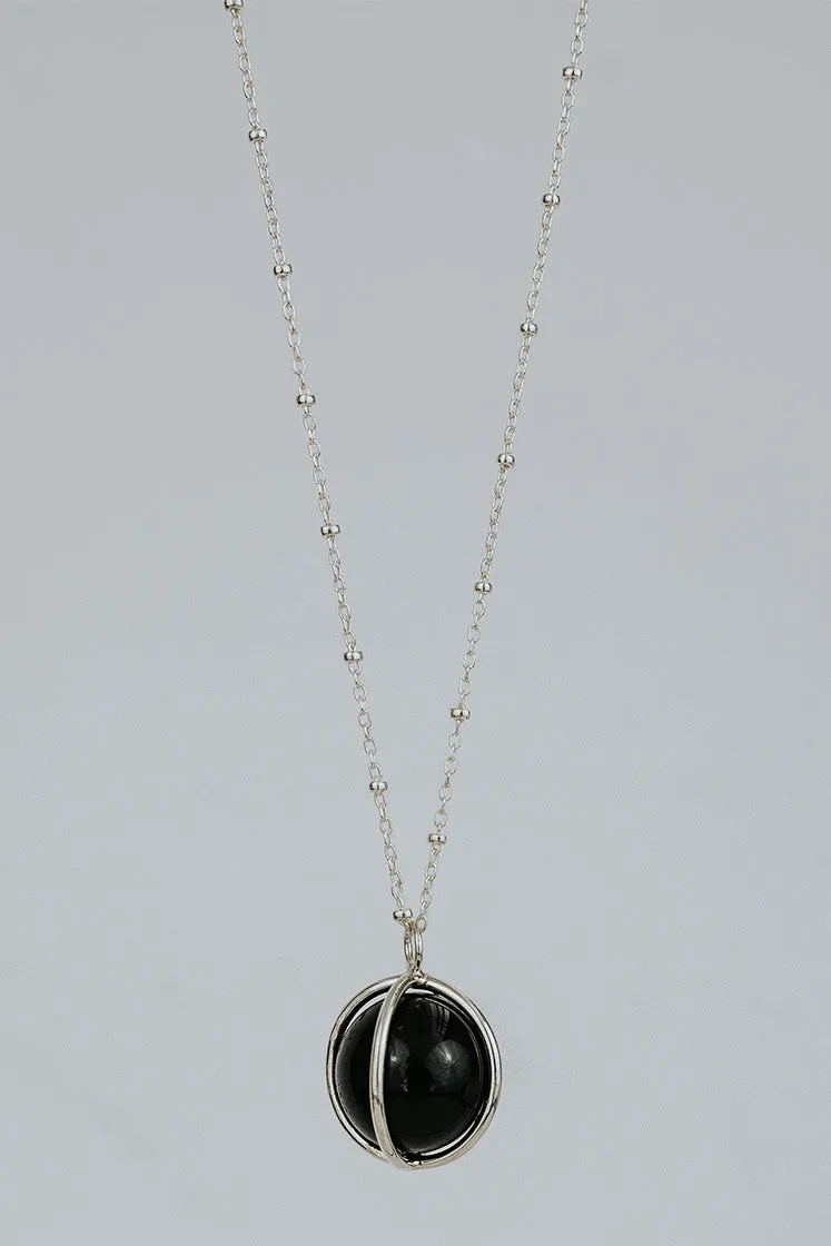 Sphere Necklace - Black Tourmaline